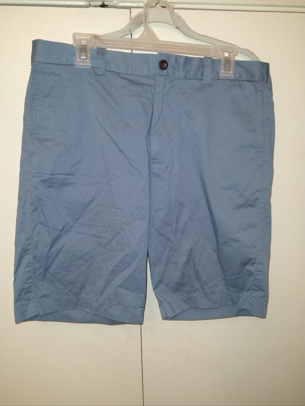 J Crew Stretch Blue Cotton Blend Chino Shorts Men's sz 34x10.5.